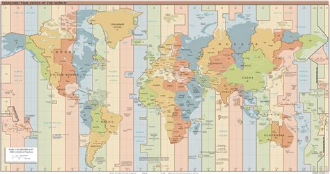 Map of Time Zones World